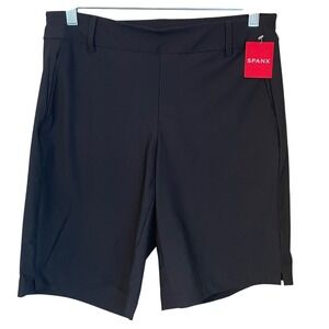 SPANX Womens Size S Black Sunshine Shorts 10" Casual Golf Travel Smoothing